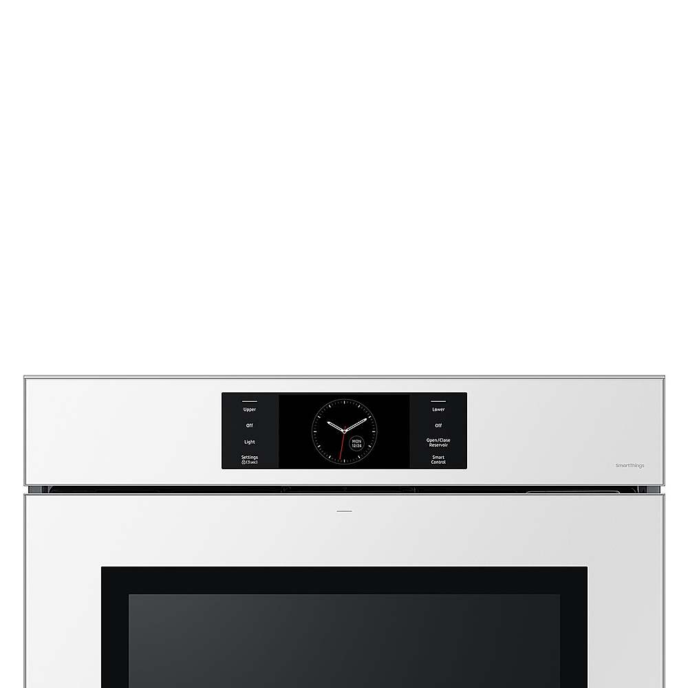 Alt View 17. Samsung - BESPOKE 30" Built-In Electric Convection Double Wall Oven with AI Pro Cooking Camera - White Glass.