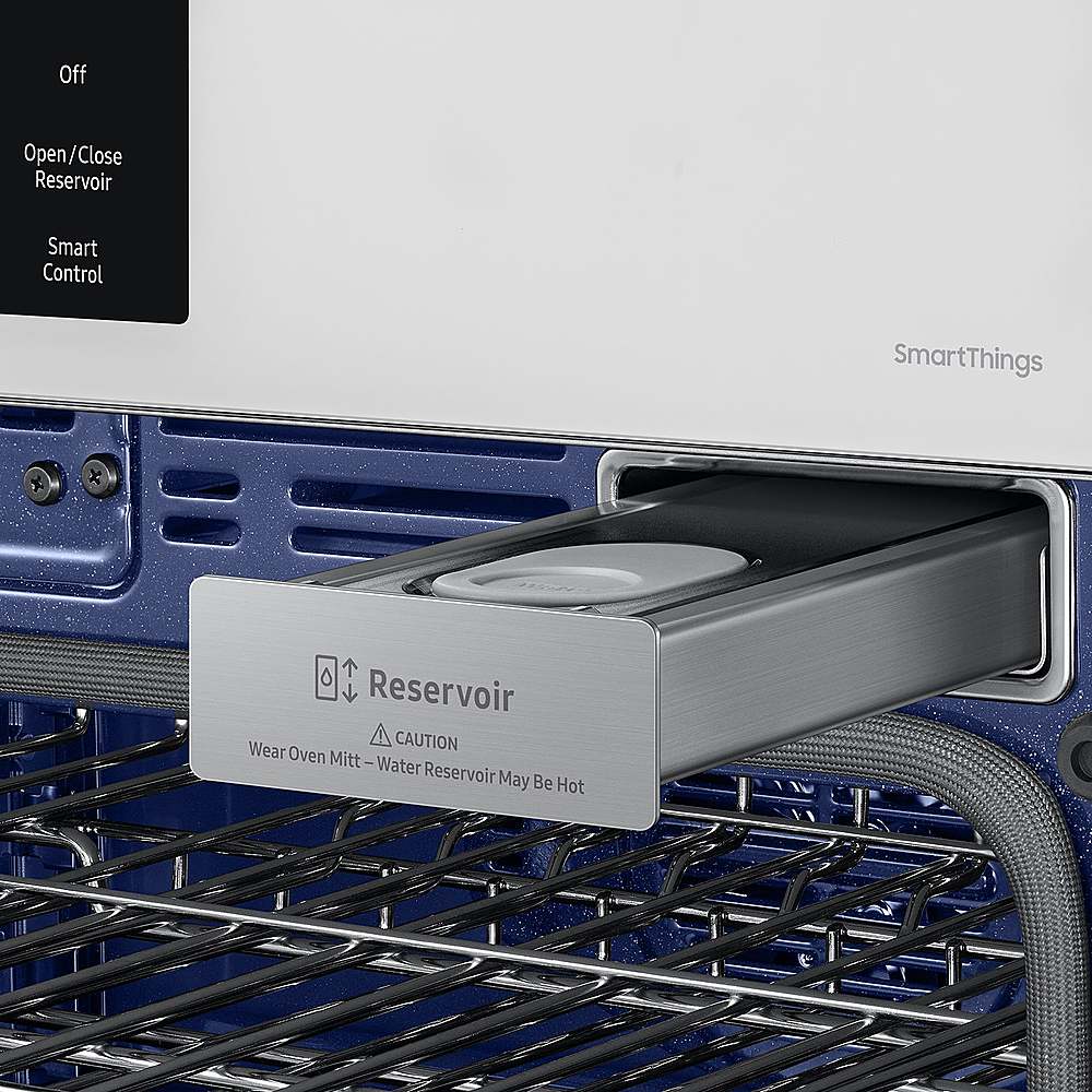 Alt View 18. Samsung - BESPOKE 30" Built-In Electric Convection Double Wall Oven with AI Pro Cooking Camera - White Glass.