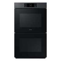 Samsung - BESPOKE 30" Built-In Electric Convection Double Wall Oven with AI Pro Cooking Camera - Matte Black - Front_Zoom