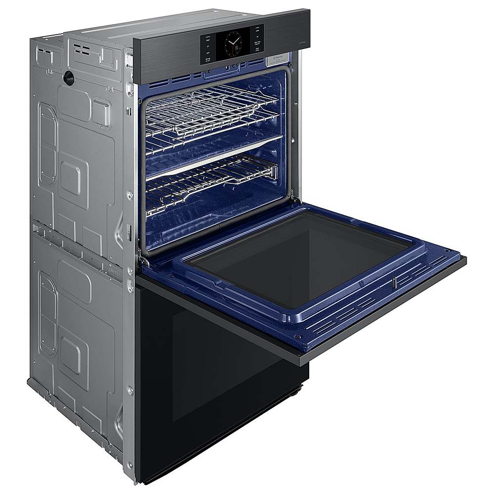 Alt View 15. Samsung - BESPOKE 30" Built-In Electric Convection Double Wall Oven with AI Pro Cooking Camera - Matte Black.
