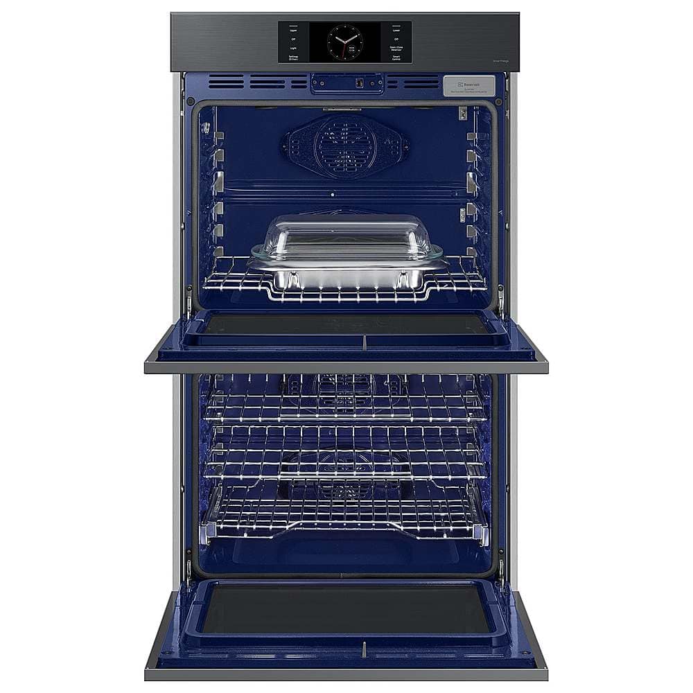 Alt View 19. Samsung - BESPOKE 30" Built-In Electric Convection Double Wall Oven with AI Pro Cooking Camera - Matte Black.