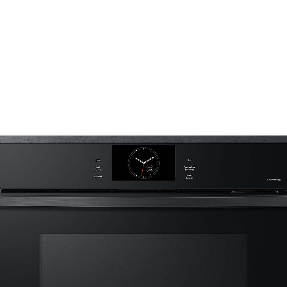 Alt View 16. Samsung - 30" Built-In Single Electric Convection Wall Oven with Steam Cook - Matte Black.