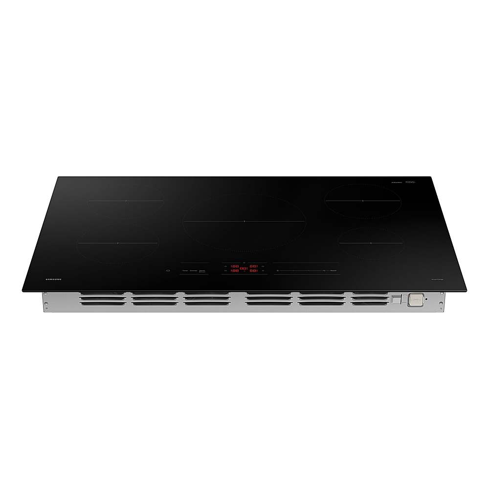 Alt View 12. Samsung - 36" Built-In Electric Induction Cooktop with 5 Burners and Wi-Fi - Black.