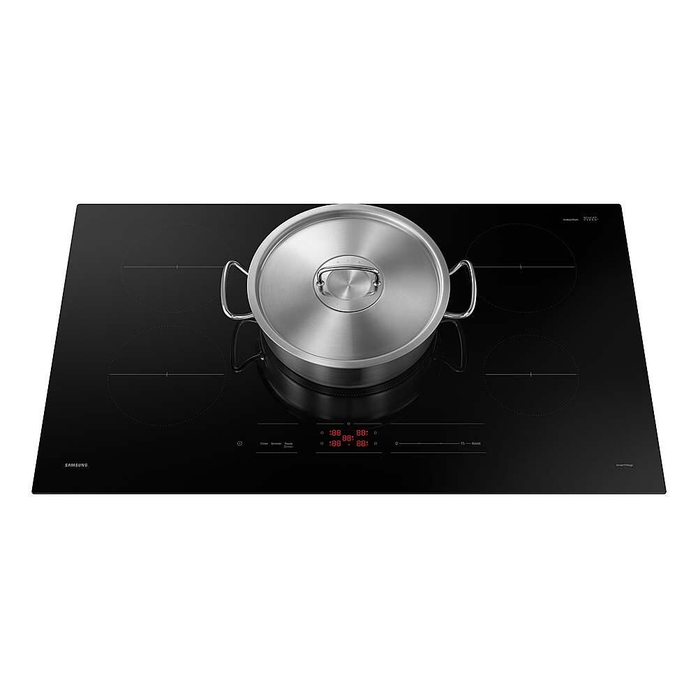 Alt View 17. Samsung - 36" Built-In Electric Induction Cooktop with 5 Burners and Wi-Fi - Black.