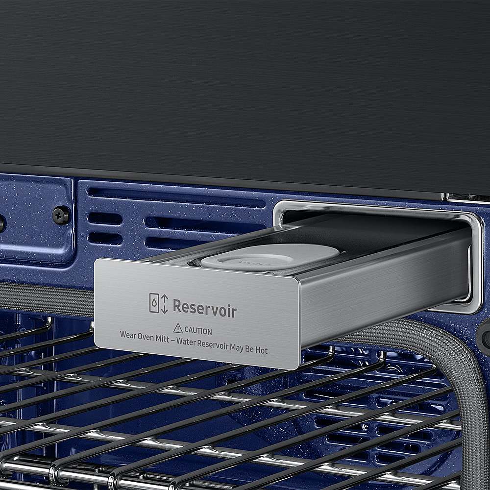 Alt View 18. Samsung - 30" Built-In Electric Convection Combination Wall Oven with Microwave and Steam Cook - Matte Black.