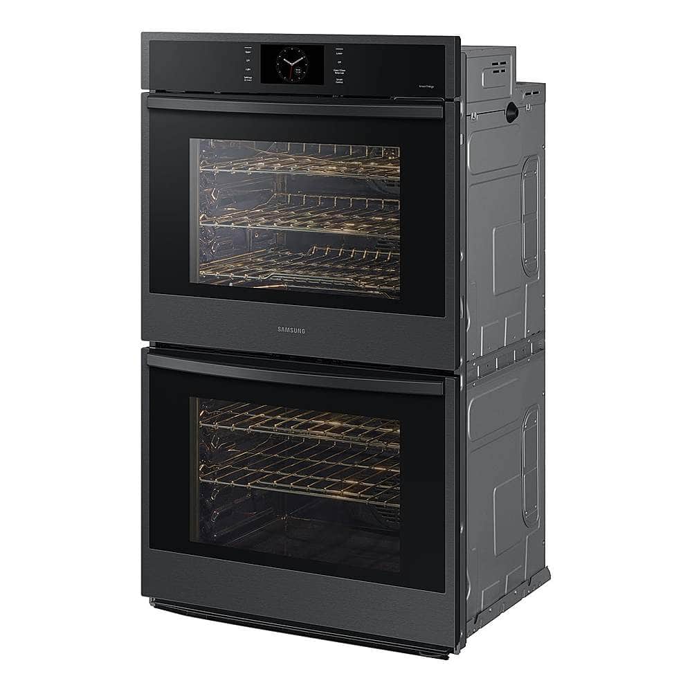 Alt View 12. Samsung - 30" Built-In Electric Convection Double Wall Oven with Steam Cook - Matte Black.