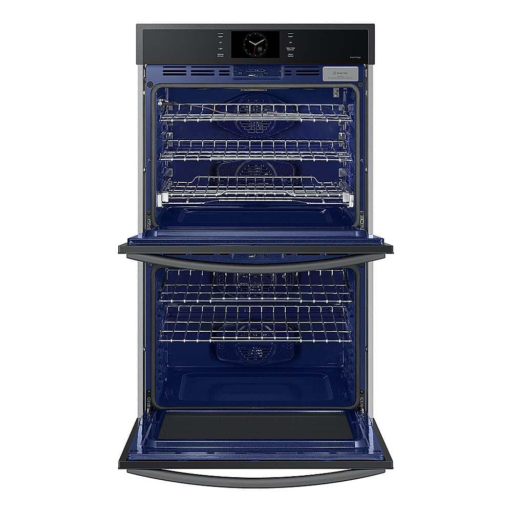 Alt View 13. Samsung - 30" Built-In Electric Convection Double Wall Oven with Steam Cook - Matte Black.