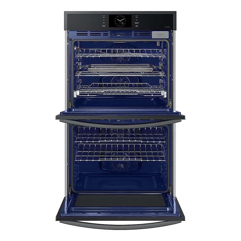 Alt View 16. Samsung - 30" Built-In Electric Convection Double Wall Oven with Steam Cook - Matte Black.
