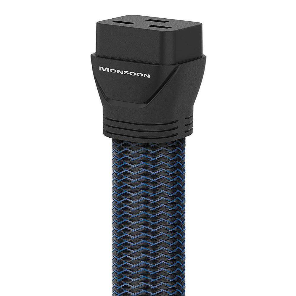 Angle. AudioQuest - 1.0M Monsoon US IEC19 Power Cable - Dark Blue/Black.