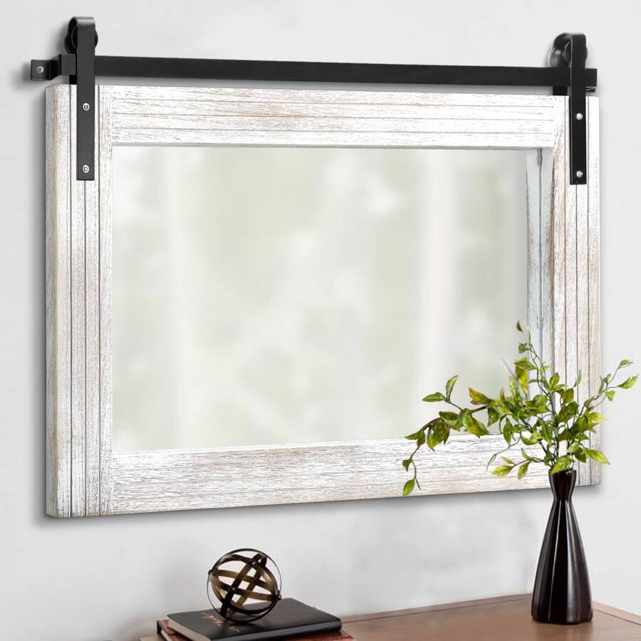 Rustic Barn Mirrors Comfort Essence Mirrors For Wall Rustic Barn Door Mirror With Wood ...