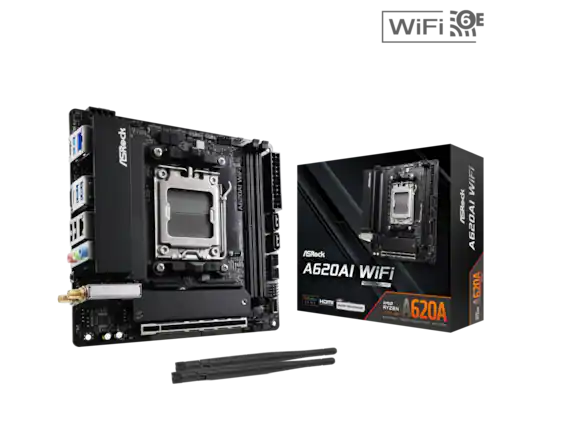 ASRock A620AI WiFi
AMD Ryzen
WIFI 6E