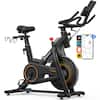 Front. MERACH - MERACH S29 Magnetic Exercise Bike, Indoor Cycling Bike with Self-Developed App - Black.