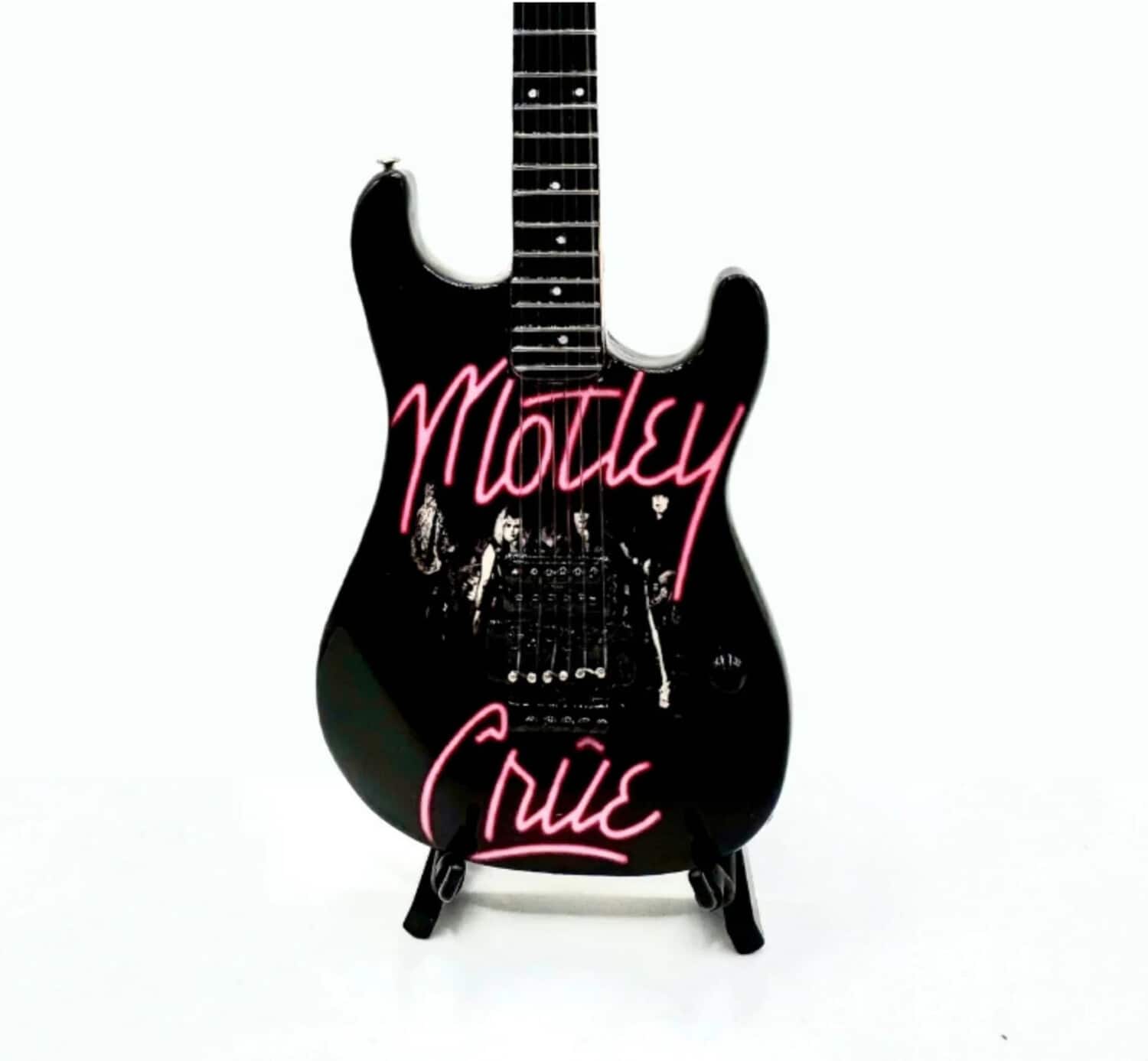 PopMarket - Motley Crue - The Mini Axe - Motley Crue - Girls, Girls, Girls - Mini Guitar Replica Collectible - COLLECTIBLES - Multicolor