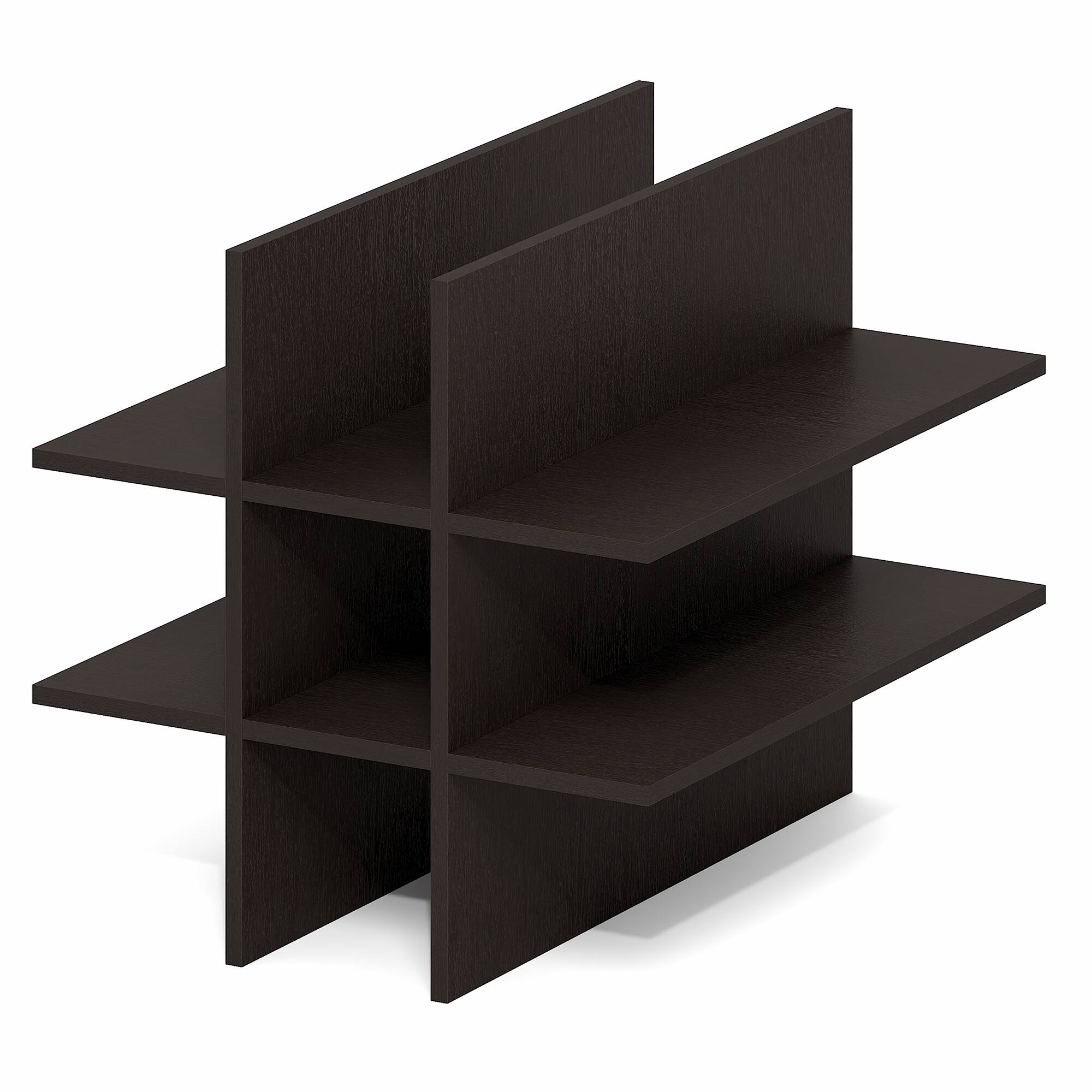 Alt View 5. Furinno - CUBICLE Cube Insert, 9-Compartment Cube Organizer Insert, Fits Triple Thick Cubes, for Organizers and Storage - Black Dark Oak.