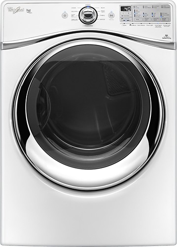  Whirlpool - Duet 7.4 Cu. Ft. 10-Cycle Steam Gas Dryer - White