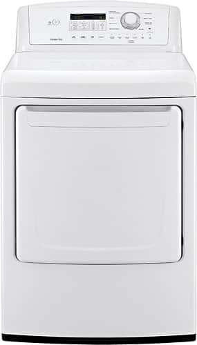LG - 7.3 Cu. Ft. 8-Cycle Ultra-Large Capacity Gas Dryer - White-Front_Standard 