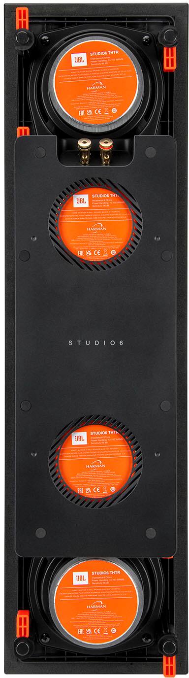 Back. JBL - Studio 6 Quad-5.25" 2-Way In-Wall Speaker (Each) - Black.