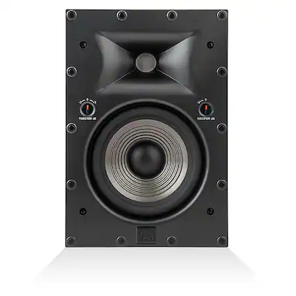 Front. JBL - Studio 6 6.5" 2-Way In-Wall Speaker with Compression Tweeter (Each) - Black.