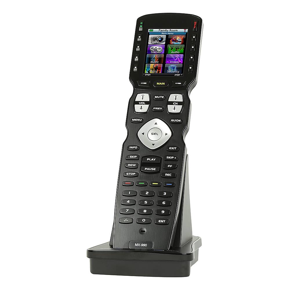 Alt View 1. Universal Remote Control - MX-990I is an IR/RF Open Architecture Remote w/Charging Base - Black.