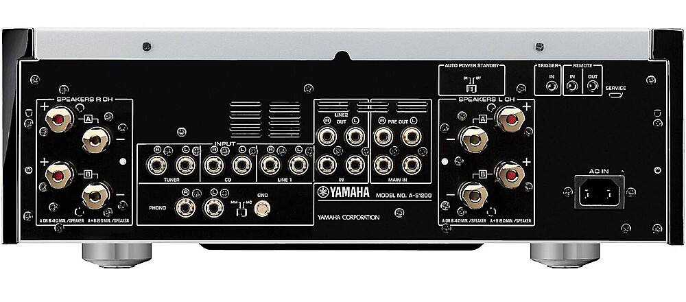 Yamaha A S1200 Integrated Amplifier Silver A-S1200SL - Best Buy