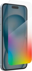 ZAGG - InvisibleShield Glass Elite VisionGuard Blue Light Filtering Screen Protector for Apple iPhone 15 Plus - Clear - Angle_Zoom