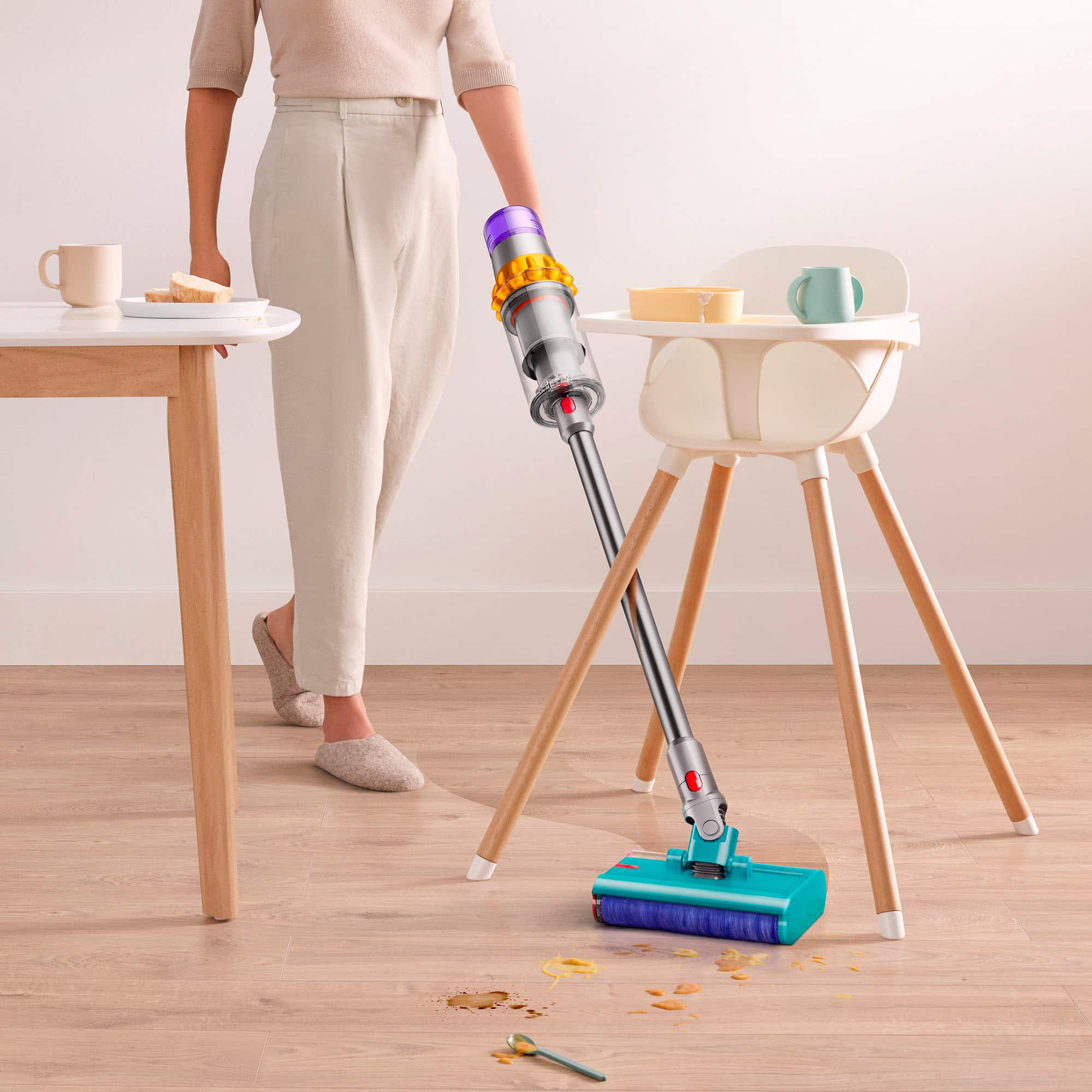 Alt View 12. Dyson - V15s Detect Submarine Cordless Vacuum with 10 accessories - Yellow/Nickel.