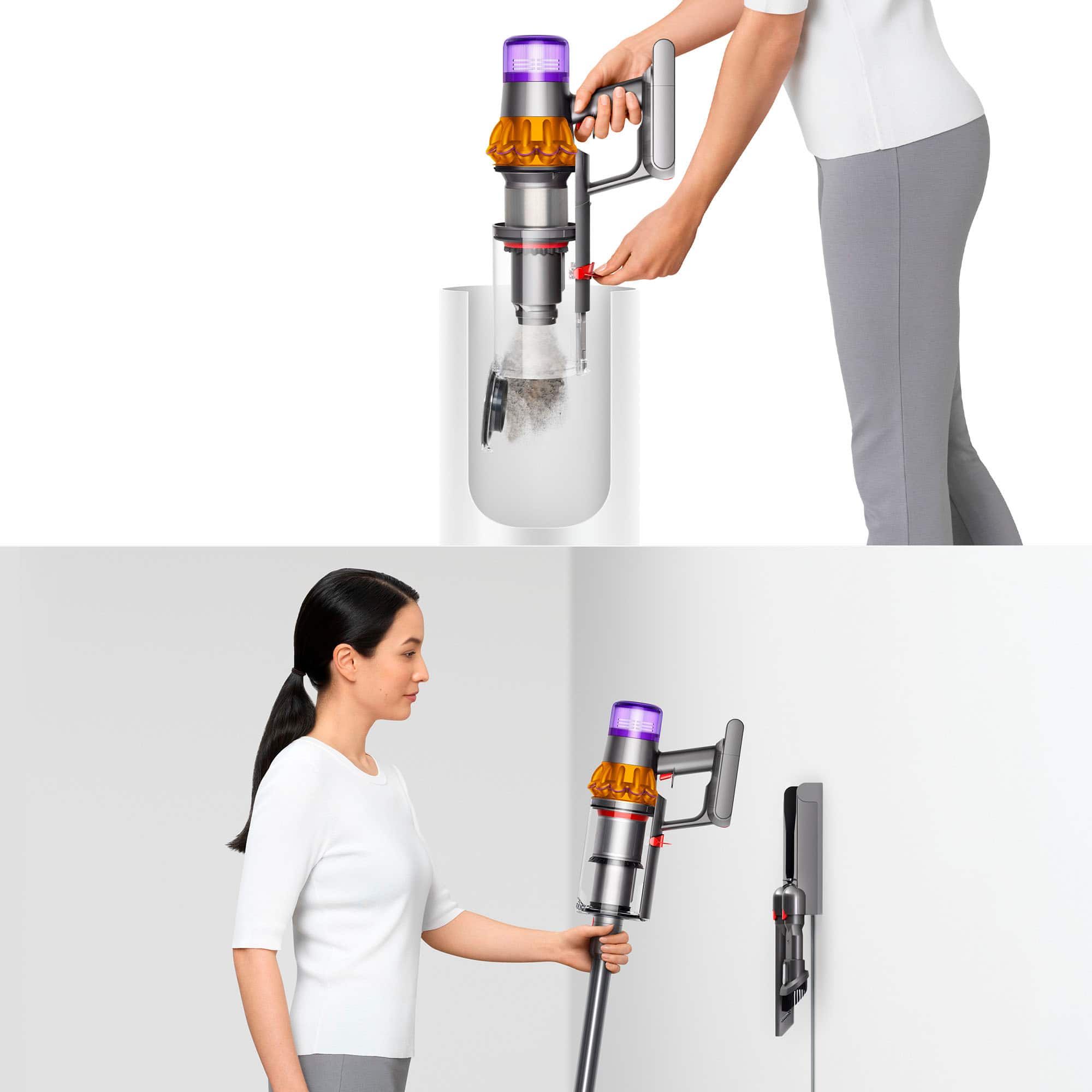 Alt View 18. Dyson - V15s Detect Submarine Cordless Vacuum with 10 accessories - Yellow/Nickel.