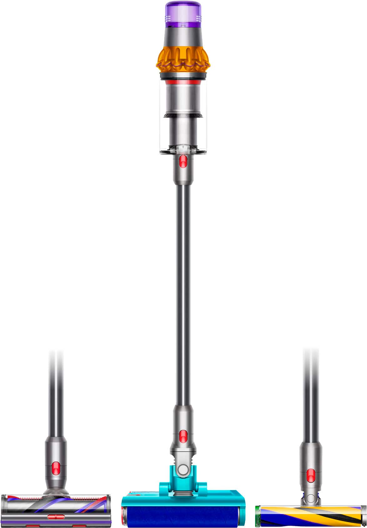 Alt View 19. Dyson - V15s Detect Submarine Cordless Vacuum with 10 accessories - Yellow/Nickel.