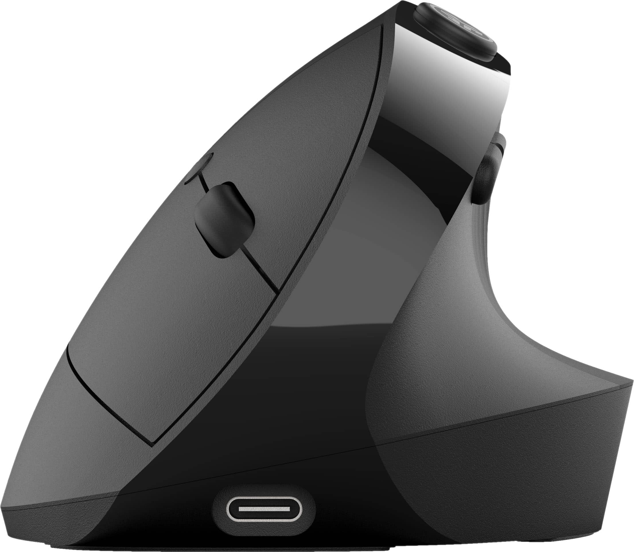 Front. JLab - JBuds Ergonomic Wireless Mouse - Black.