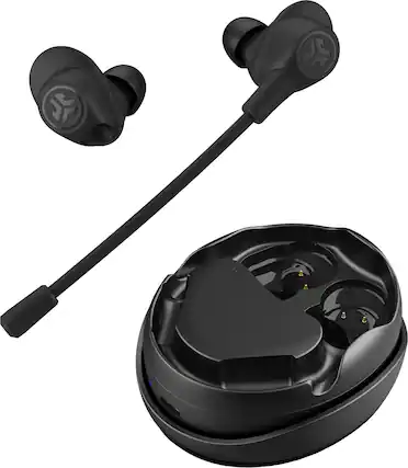 Front. JLab - JLab Work Buds True Wireless Earbuds - Black.