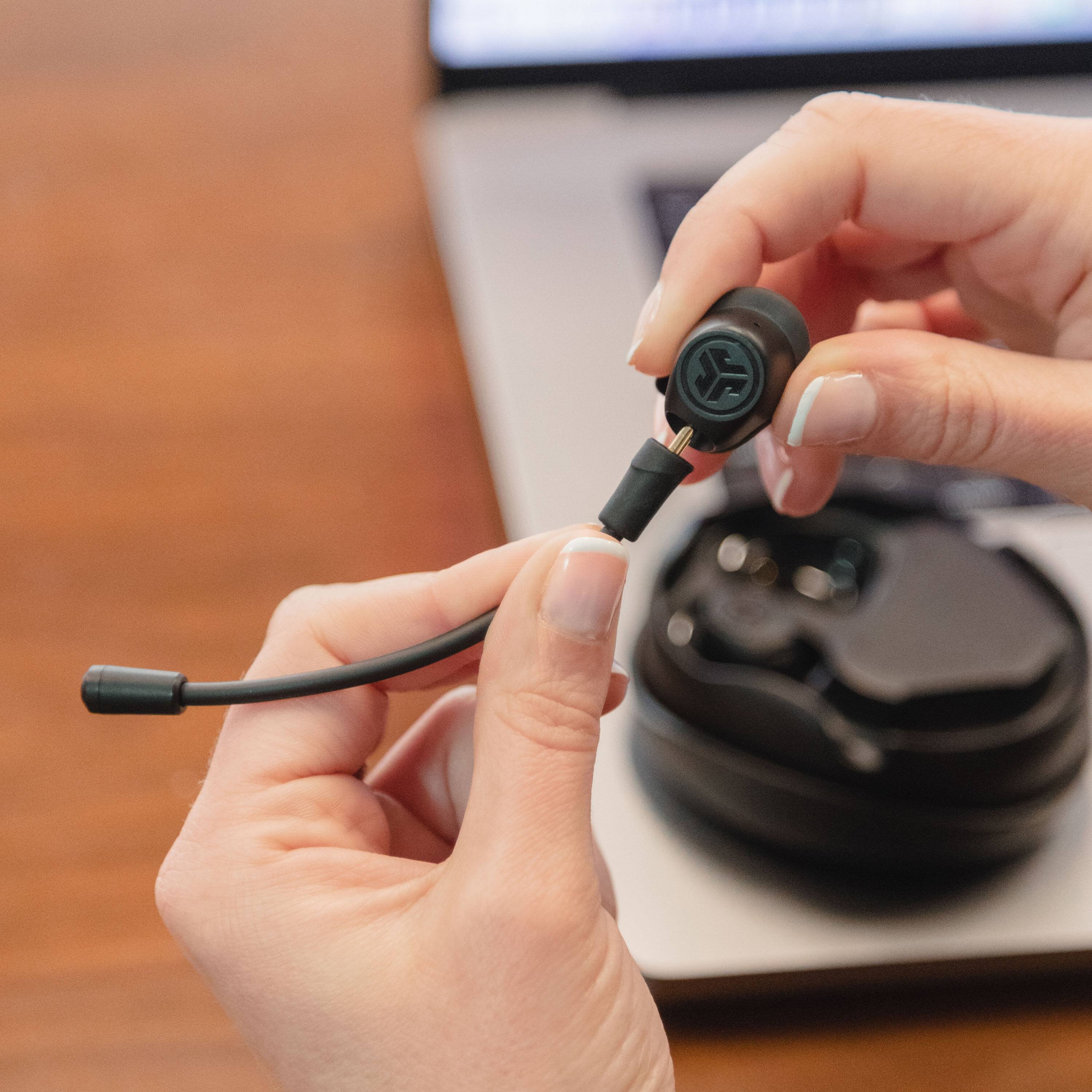 Alt View 18. JLab - JLab Work Buds True Wireless Earbuds - Black.