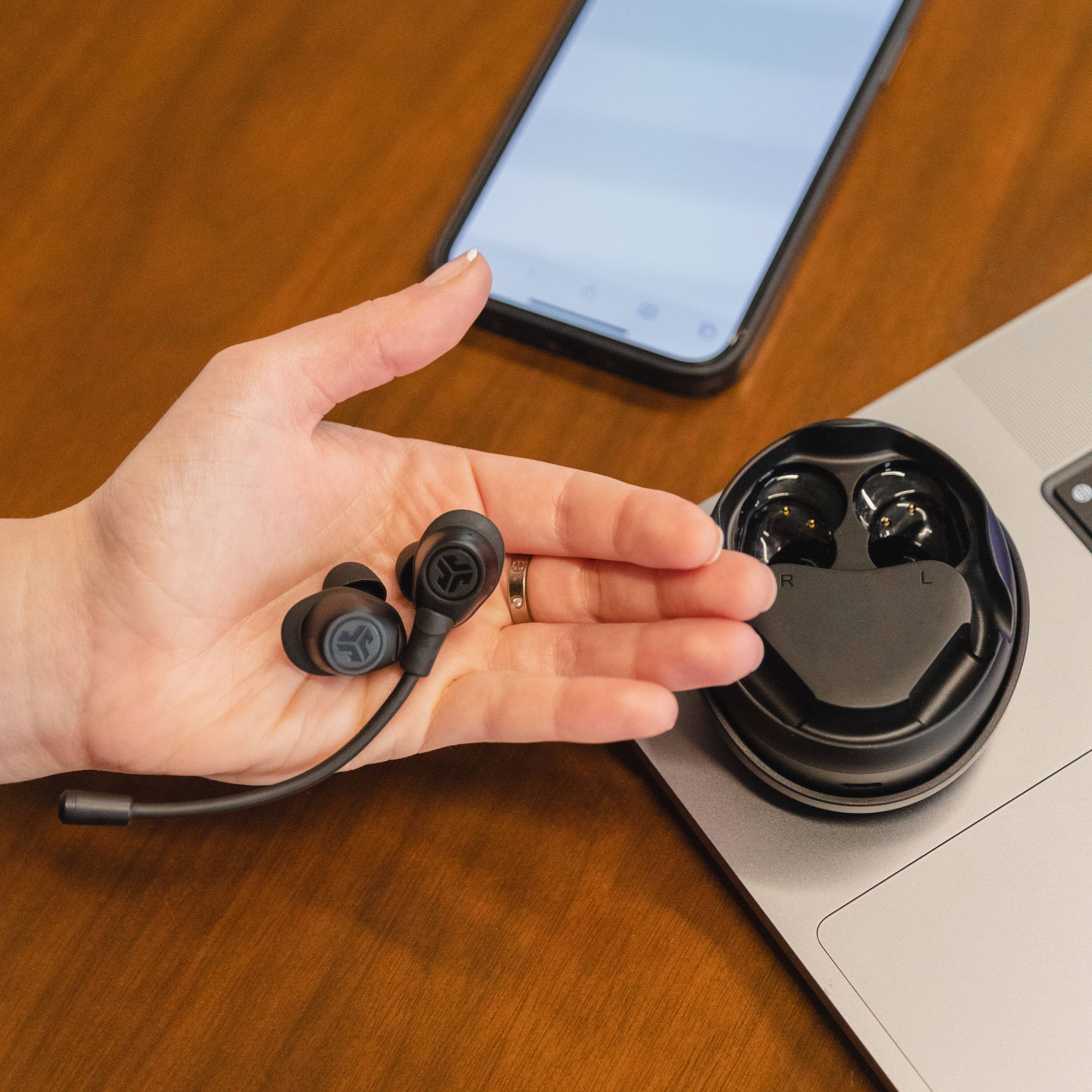 Alt View 22. JLab - JLab Work Buds True Wireless Earbuds - Black.