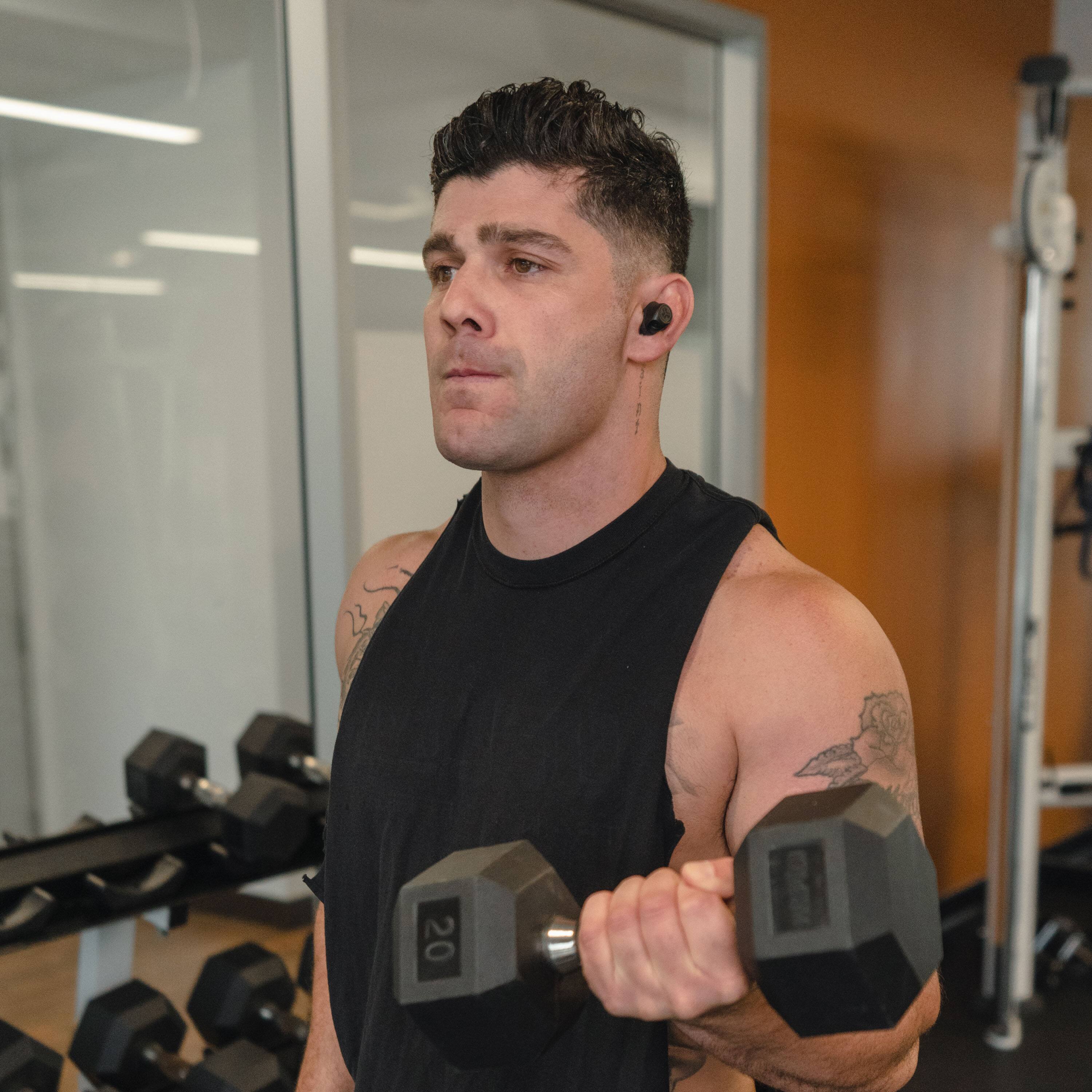 Alt View 30. JLab - JLab Work Buds True Wireless Earbuds - Black.