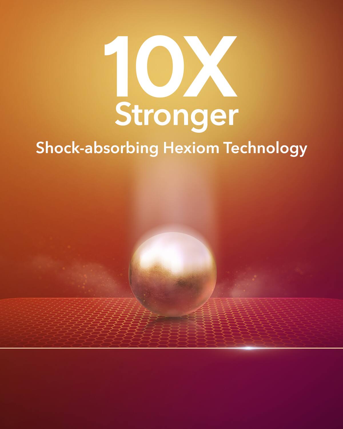 10X Stronger Shock-absorbing Hexiom Technology