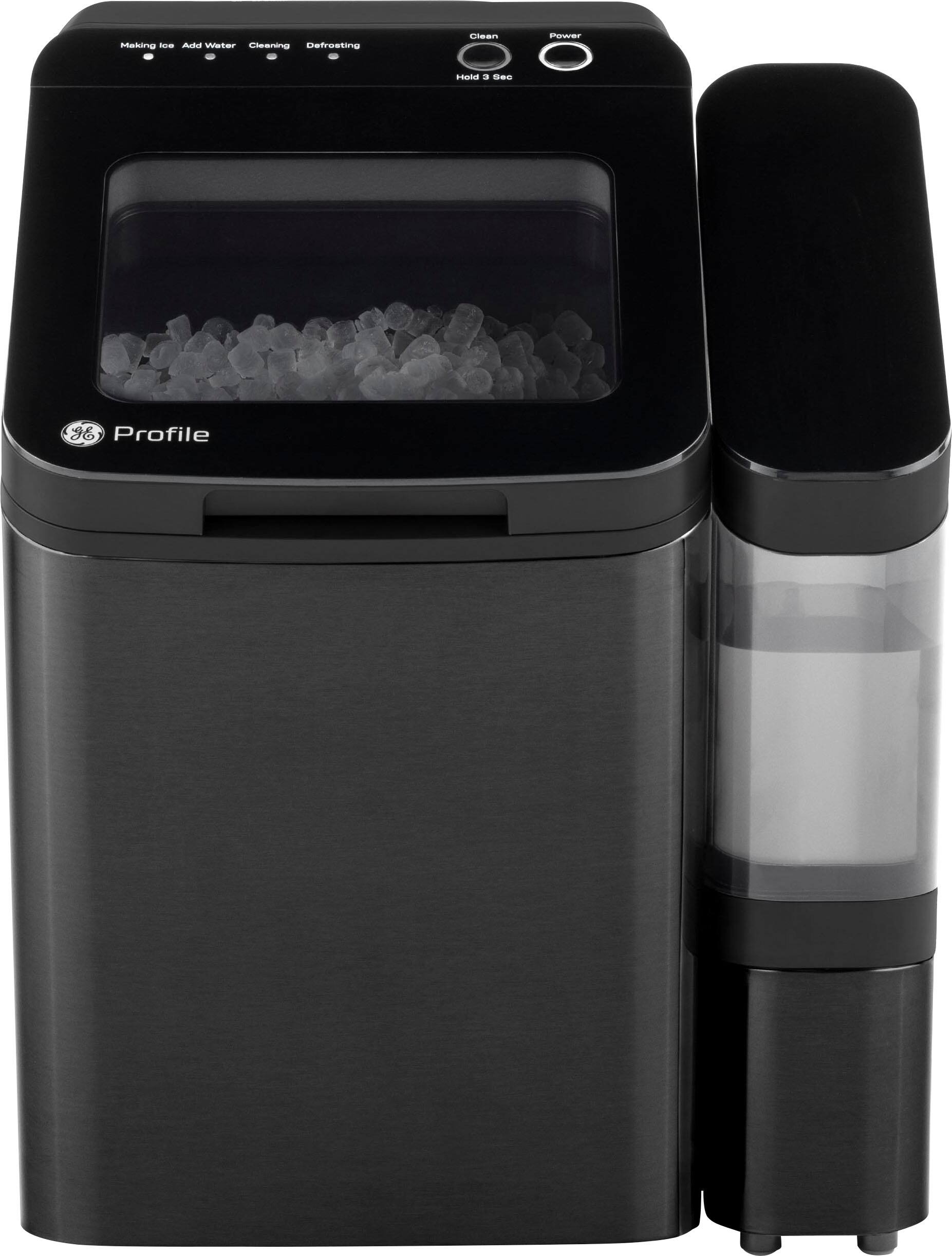 Angle. GE Profile - Opal 1.0 Nugget Ice Maker With Side Tank - Black.