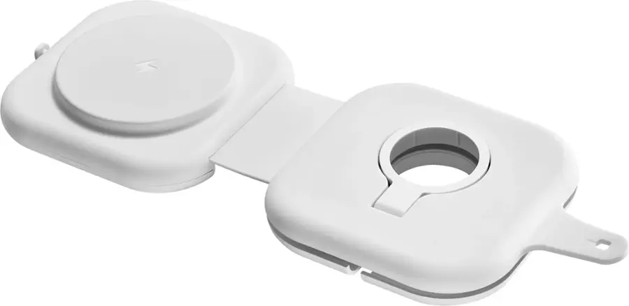 Alt View 25. Best Buy essentials™ - 2-in-1 Magnetic Wireless Charging Pad for iPhone & Qi Compatible devices and Apple Watch charger holder - White.
