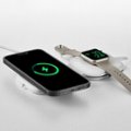 Alt View Zoom 12. Best Buy essentials™ - 2-in-1 Magnetic Wireless Charging Pad for iPhone & Qi Compatible devices and Apple Watch charger holder - White - White.