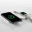 Alt View 12. Best Buy essentials™ - 2-in-1 Magnetic Wireless Charging Pad for iPhone & Qi Compatible devices and Apple Watch charger holder - White.