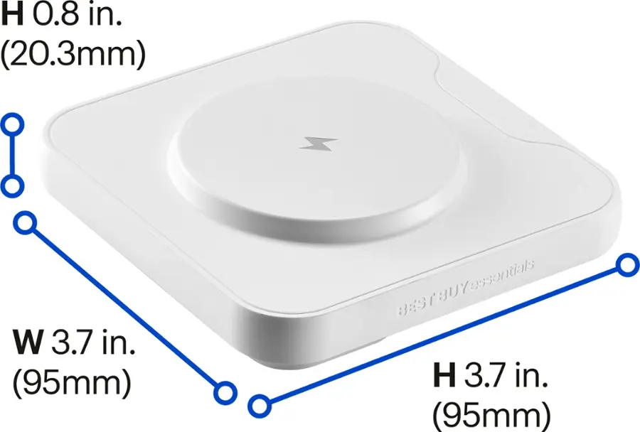 Alt View 18. Best Buy essentials™ - 2-in-1 15W Wireless Charger Kit with Watch Charger Holder for iPhone, Samsung and More Qi Devices - White.