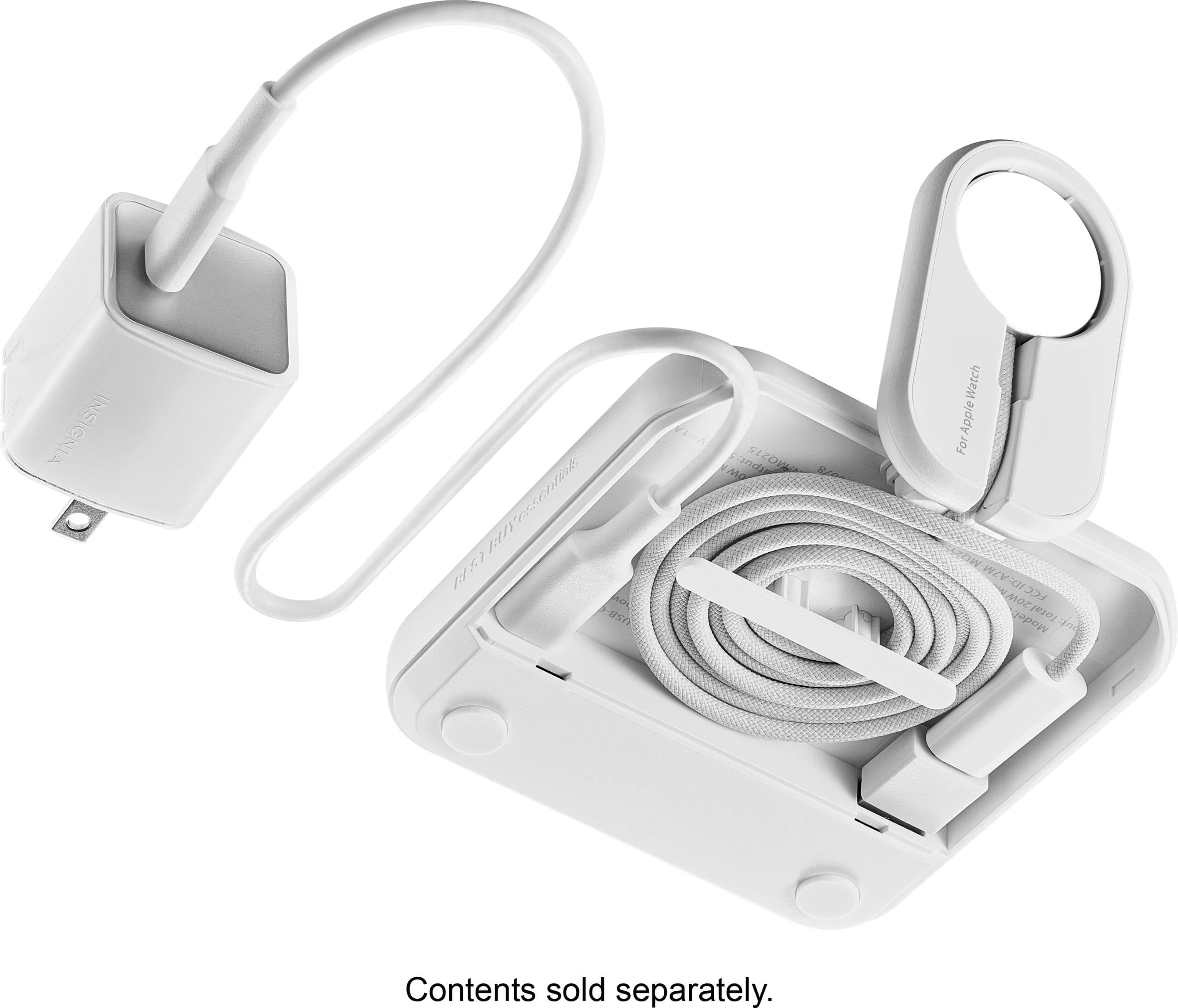 Alt View 28. Best Buy essentials™ - 2-in-1 15W Wireless Charger Kit with Watch Charger Holder for iPhone, Samsung and More Qi Devices - White.