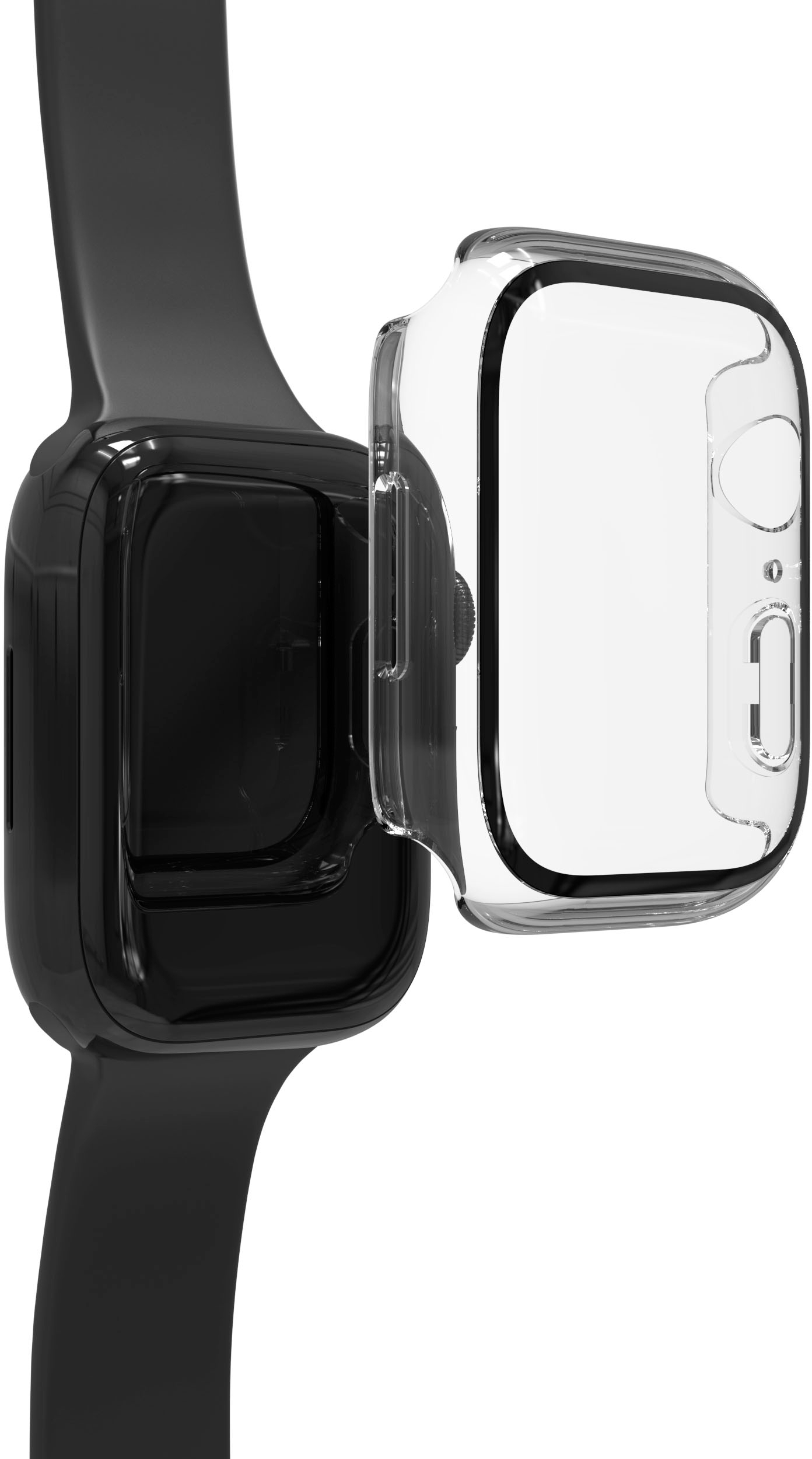 Angle View: ZAGG - InvisibleShield Glass Elite 360 Bumper Screen Protection for Apple Watch Series 7, 8 & 9 45mm & SE/4, 5 & 6 44mm - Clear