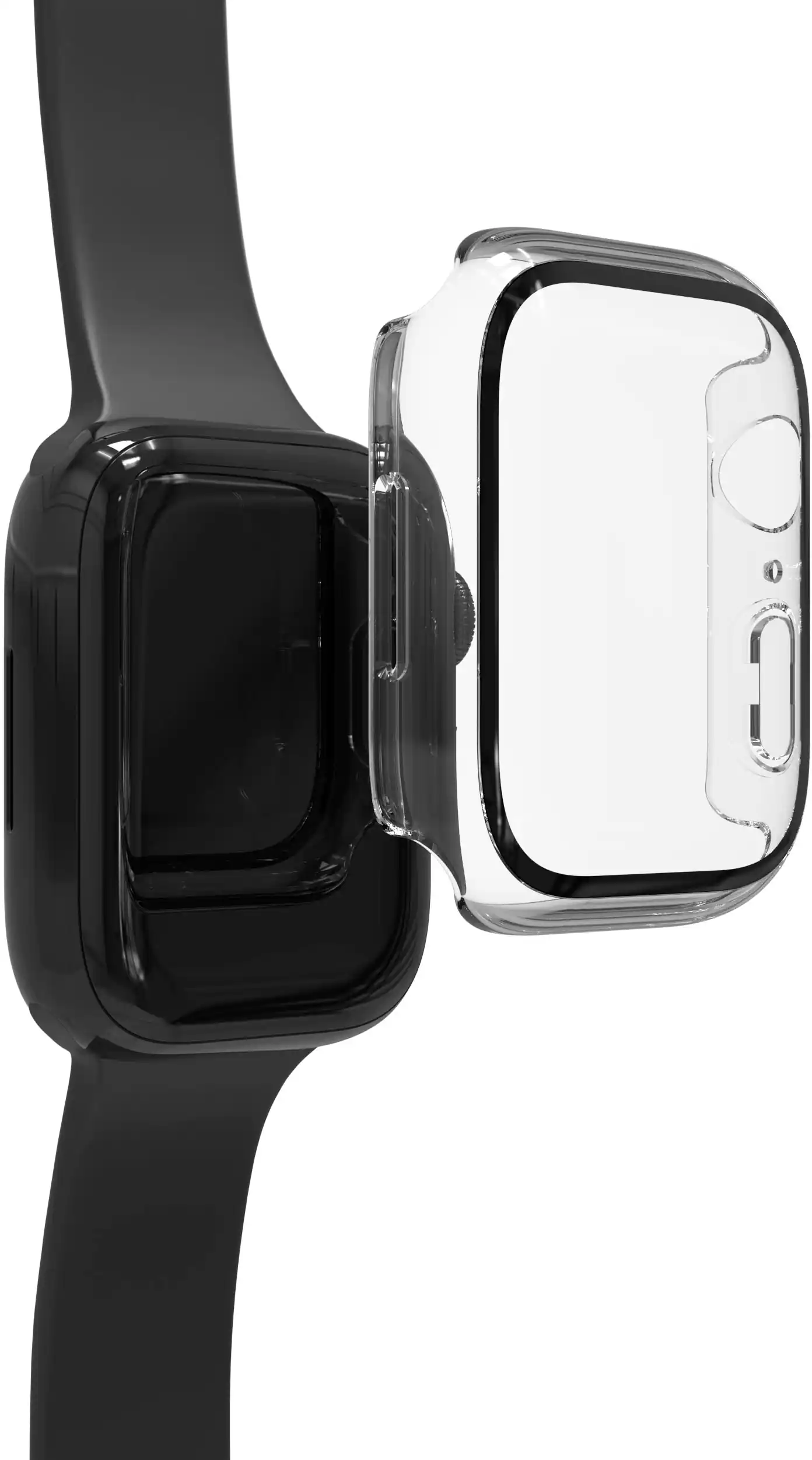 Angle. ZAGG - InvisibleShield Glass Elite 360 Bumper Screen Protection for Apple Watch Series 7, 8 & 9 45mm & SE/4, 5 & 6 44mm - Clear.