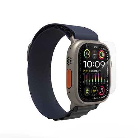 ZAGG - InvisibleShield Glass XTR3 Eco Advanced Edge-to-Edge & Anti-Reflective Screen Protector for Apple Watch Ultra 49mm - Clear
