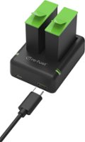 Digipower - 1730mAh Replacement Batteries Battery Charger for GoPro Hero12 / Hero11 / Hero10 / Hero 9 - Black and Green - Front_Zoom