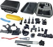 Digipower - Mount Accessories Kit for Action Cameras (15 piece) - Black - Left_Zoom