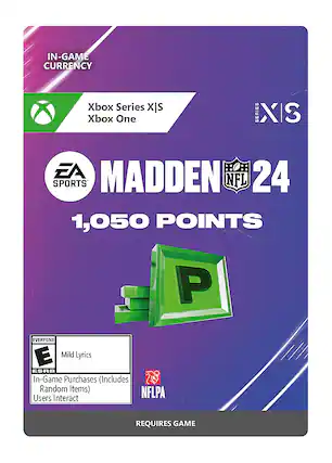 Front. Electronic Arts - Madden NFL 24: 1050 Madden Points.