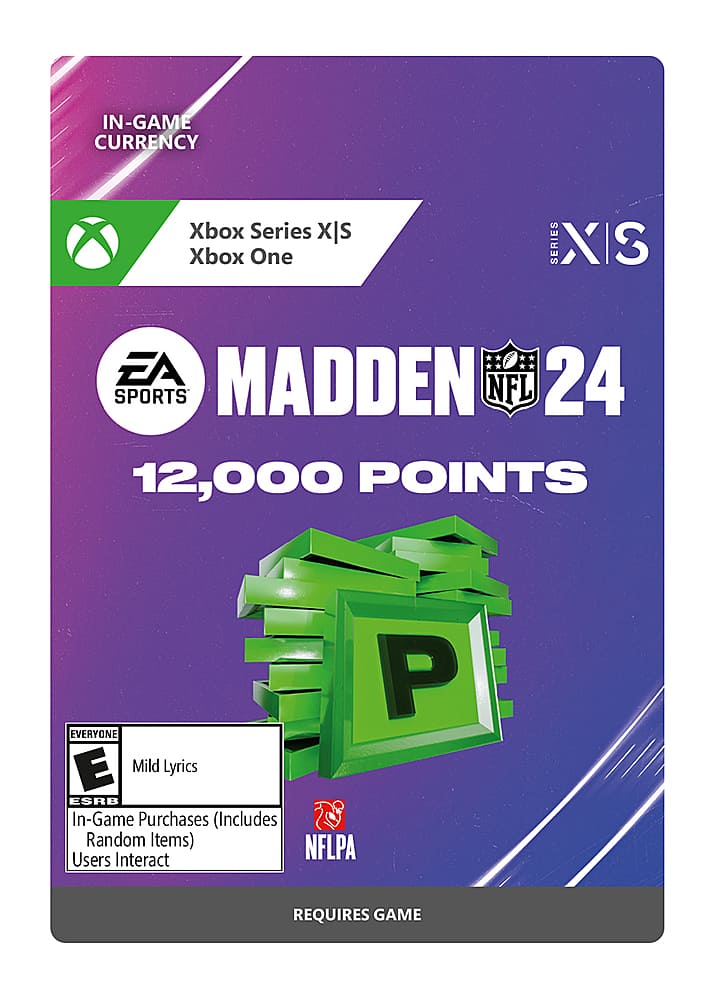 Front. Electronic Arts - Madden NFL 24: 12000 Madden Points.