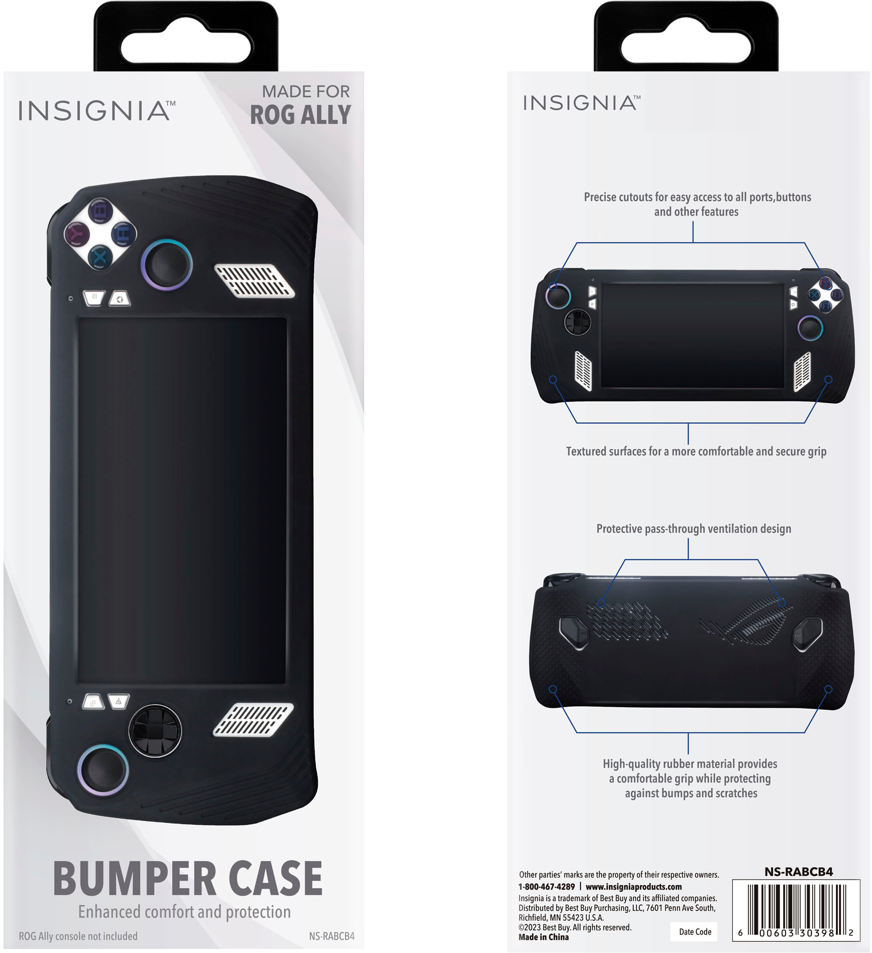 Insignia Black Bumper Case for ROG Ally | Best Buy