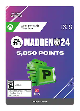 Front. Electronic Arts - Madden NFL 24: 5850 Madden Points.