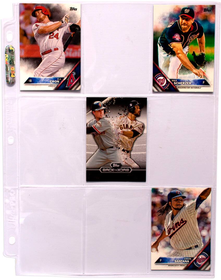 Angle. Ultra PRO - Platinum Series 9-Pocket Pages 25-Count Retail Pack.